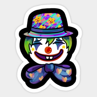 Crazy Cute Clown Sticker